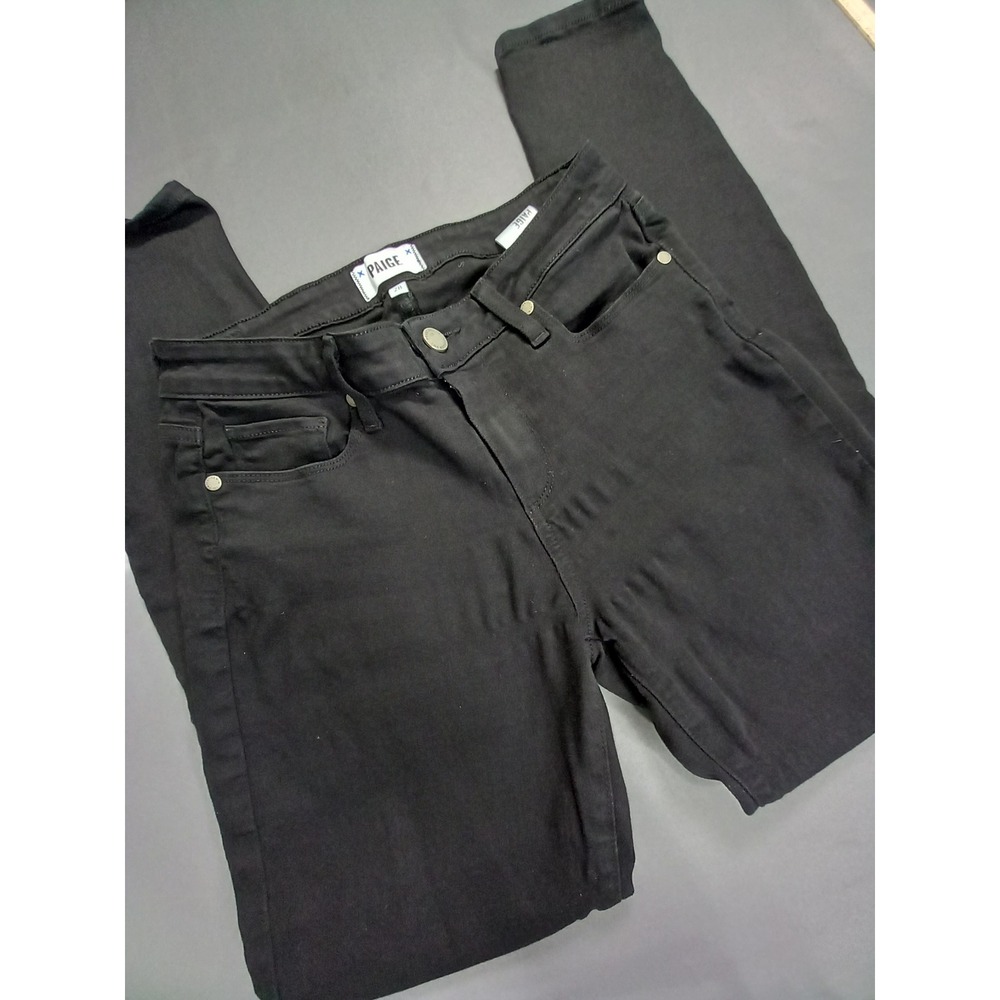 PAIGE Premium‎ Black Skinny Stretch Jeans USA Made Flawed  Size 28